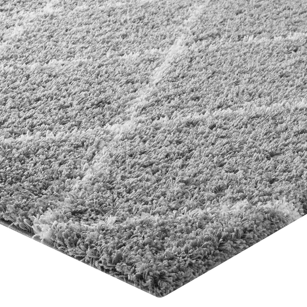 Toryn Diamond Lattice 5x8 Shag Area Rug by Modway
