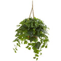 38"  London Ivy Artificial Plant in Hanging Basket (Real Touch)