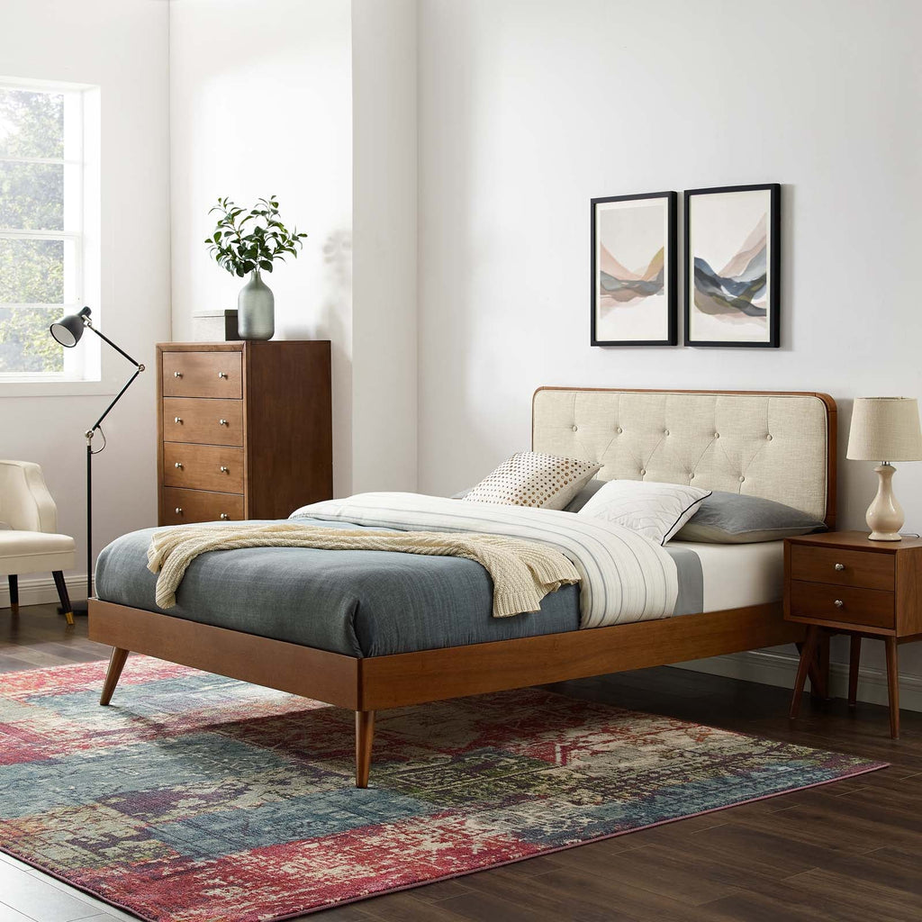 Bridgette Wood Full Platform Bed With Splayed Legs by Modway