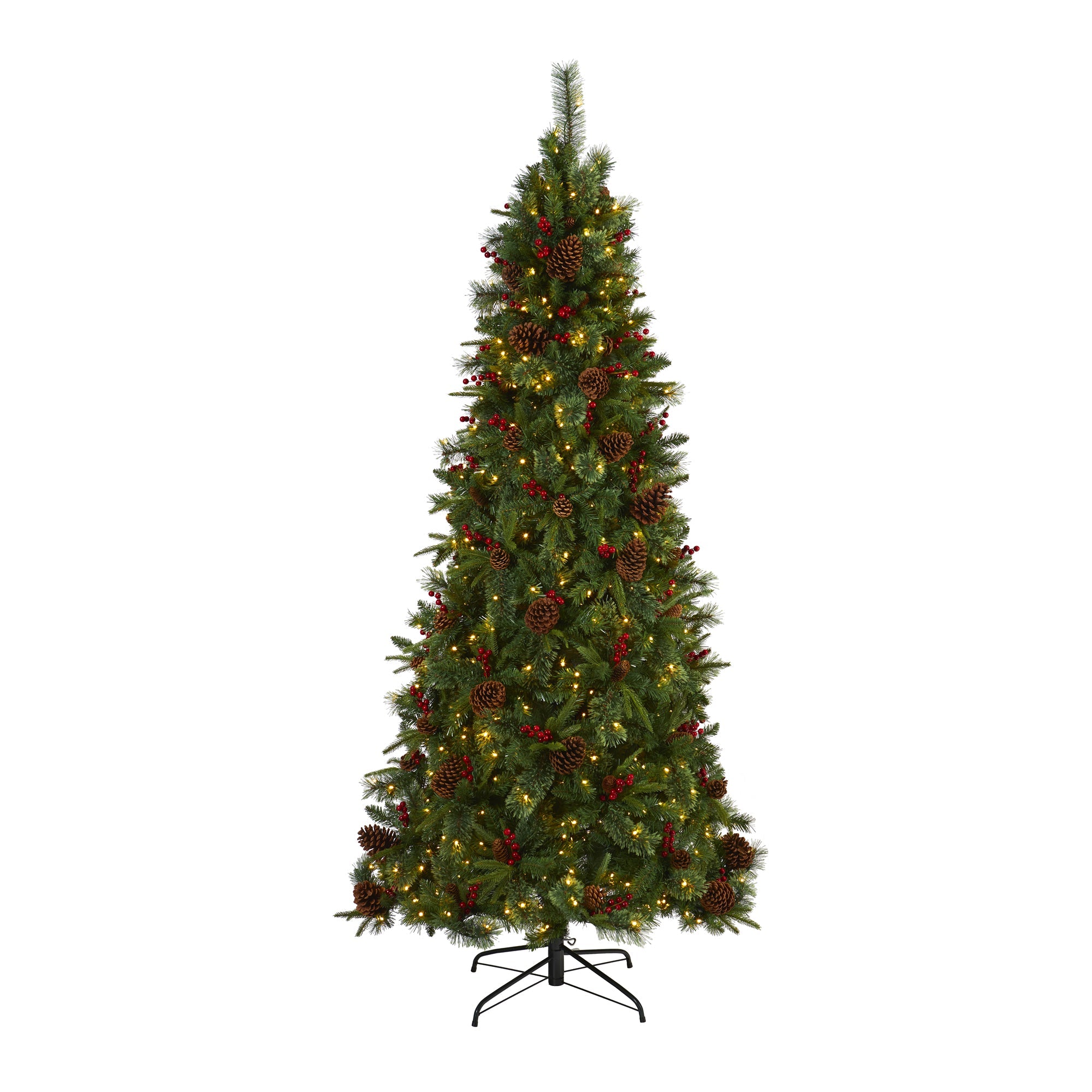 7.5' Norway Mixed Pine Artificial Christmas Tree w/ 450 Clear LED Lights