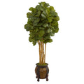 5.5' Fiddle Leaf Artificial Tree in Decorative Planter