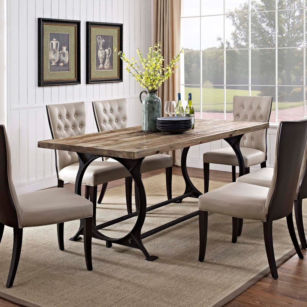 Effuse Rectangle Wood Top Dining Table by Modway