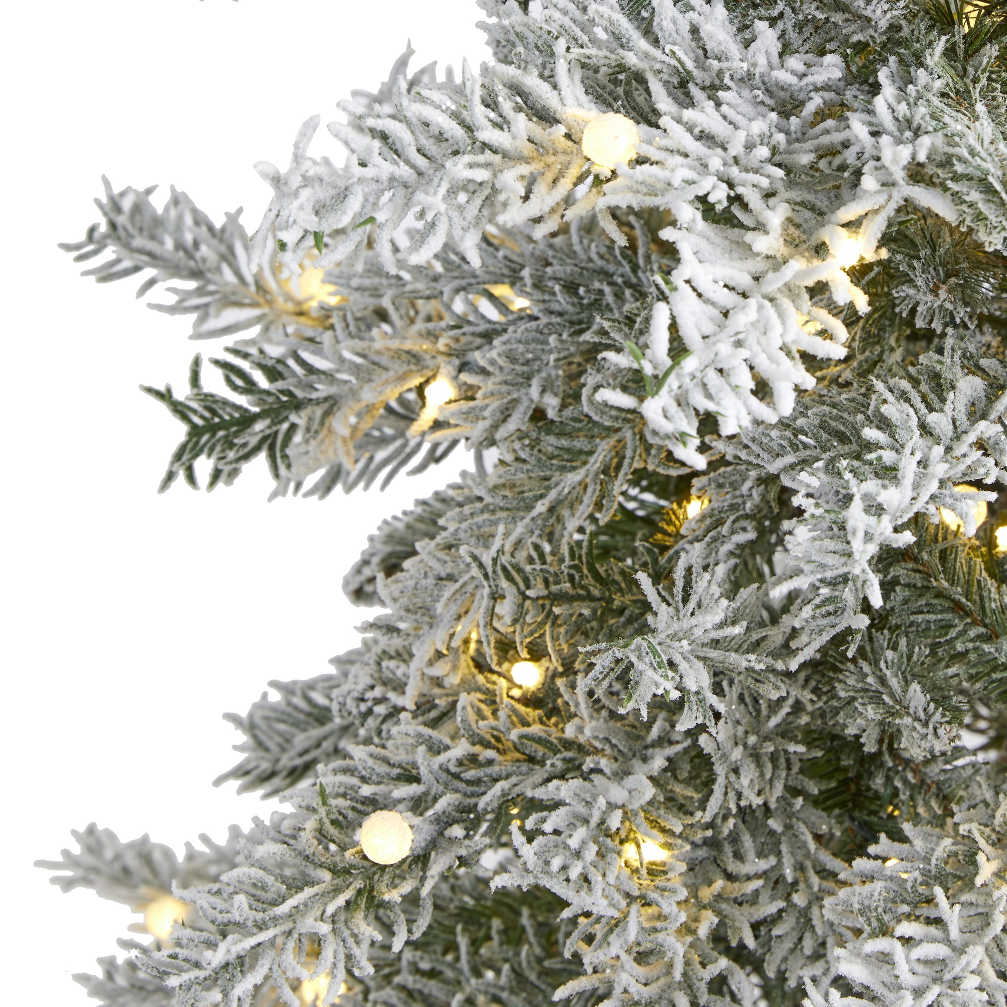 5' Slim Flocked Nova Scotia Spruce Artificial Christmas Tree