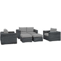 Summon 5 Piece Outdoor Patio Sunbrella¨ Sectional Set by Modway