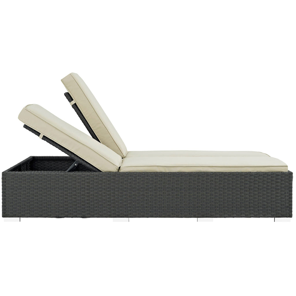 Sojourn Outdoor Patio Sunbrella¨ Double Chaise by Modway