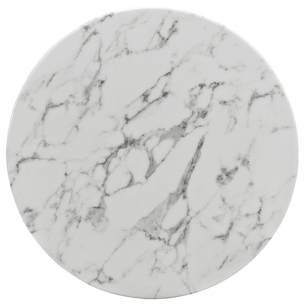 Lippa 28" Round Faux Marble Dining Table by Modway