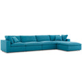 Commix 5 Piece Down Filled Overstuffed Sectional Sofa Set by Modway
