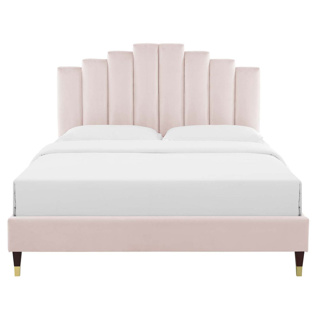 Elise Performance Velvet King Platform Bed by Modway