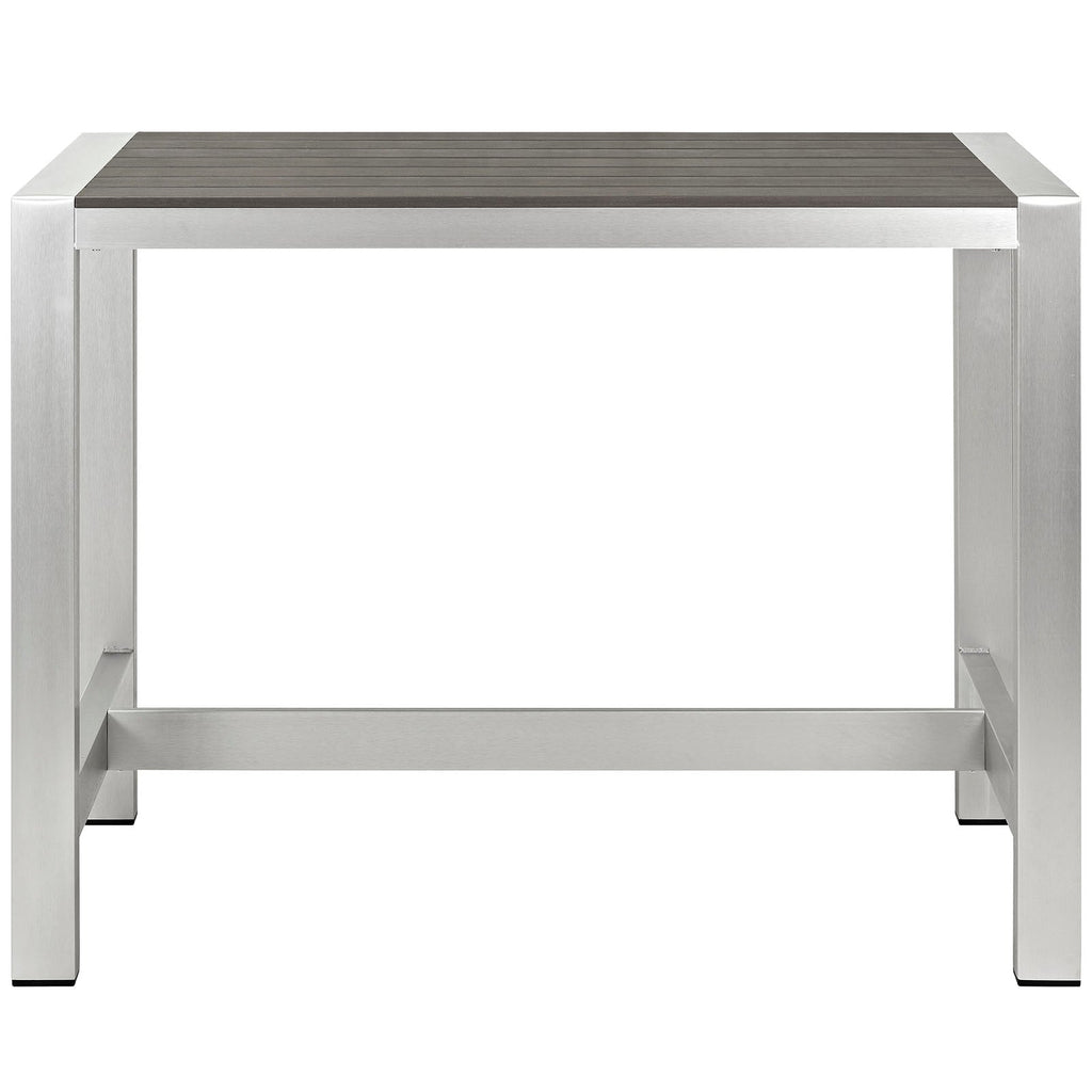 Shore Outdoor Patio Aluminum Rectangle Bar Table by Modway