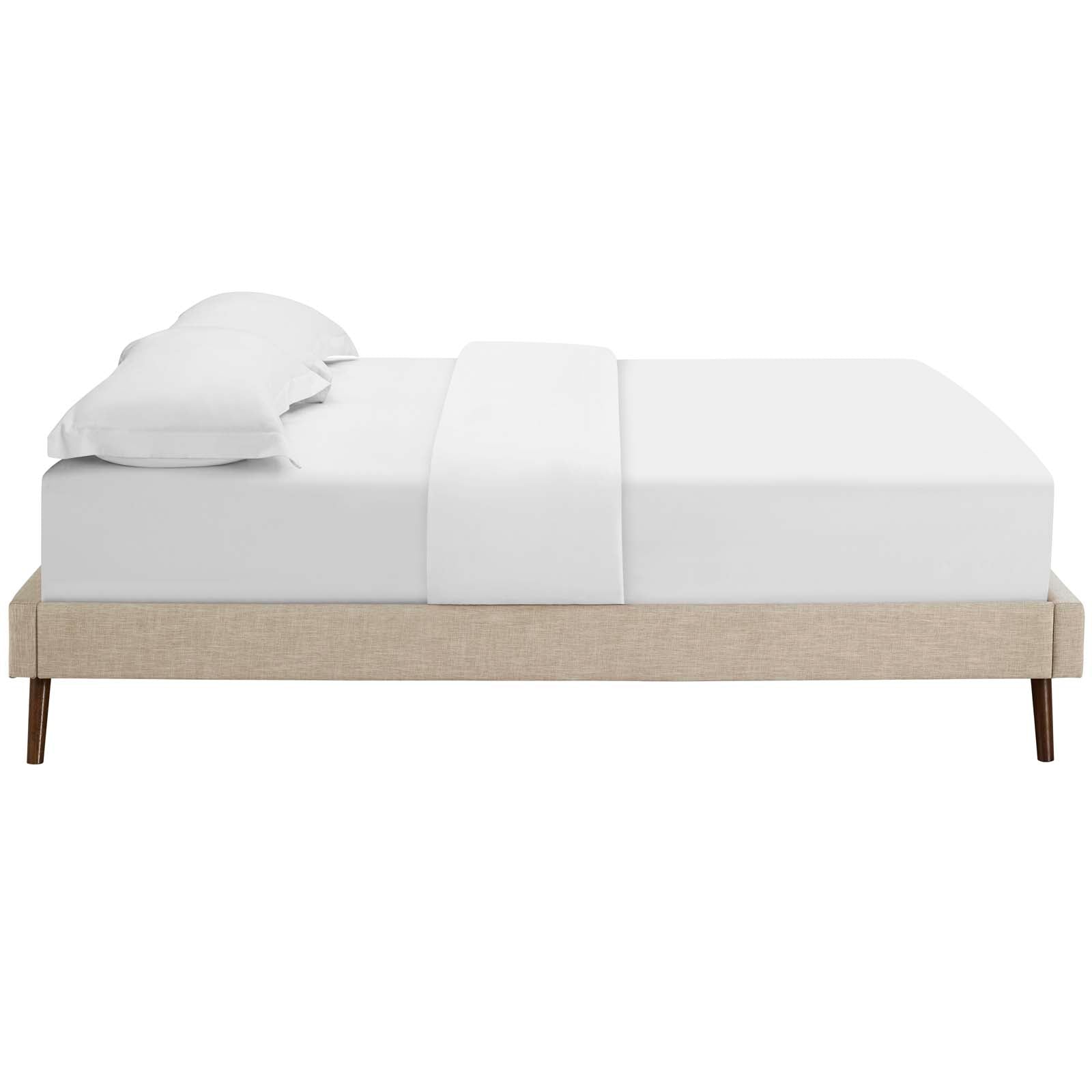Loryn Fabric Full Bed Frame with Round Splayed Legs by Modway