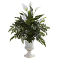 Mixed Greens & Spathyfillum w/Decorative Urn
