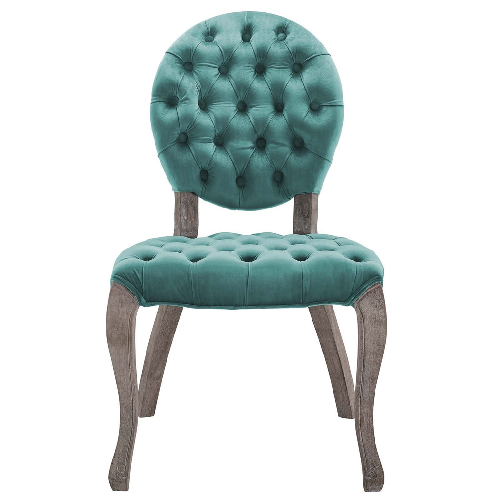 Exhibit French Vintage Dining Performance Velvet Side Chair by Modway