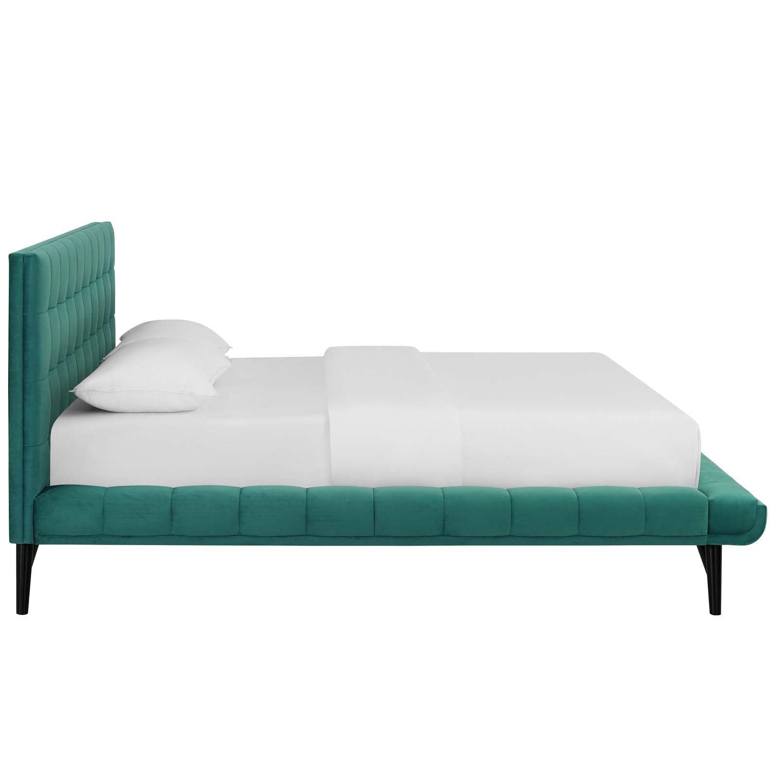 Julia Biscuit Tufted Performance Velvet Queen Platform Bed by Modway