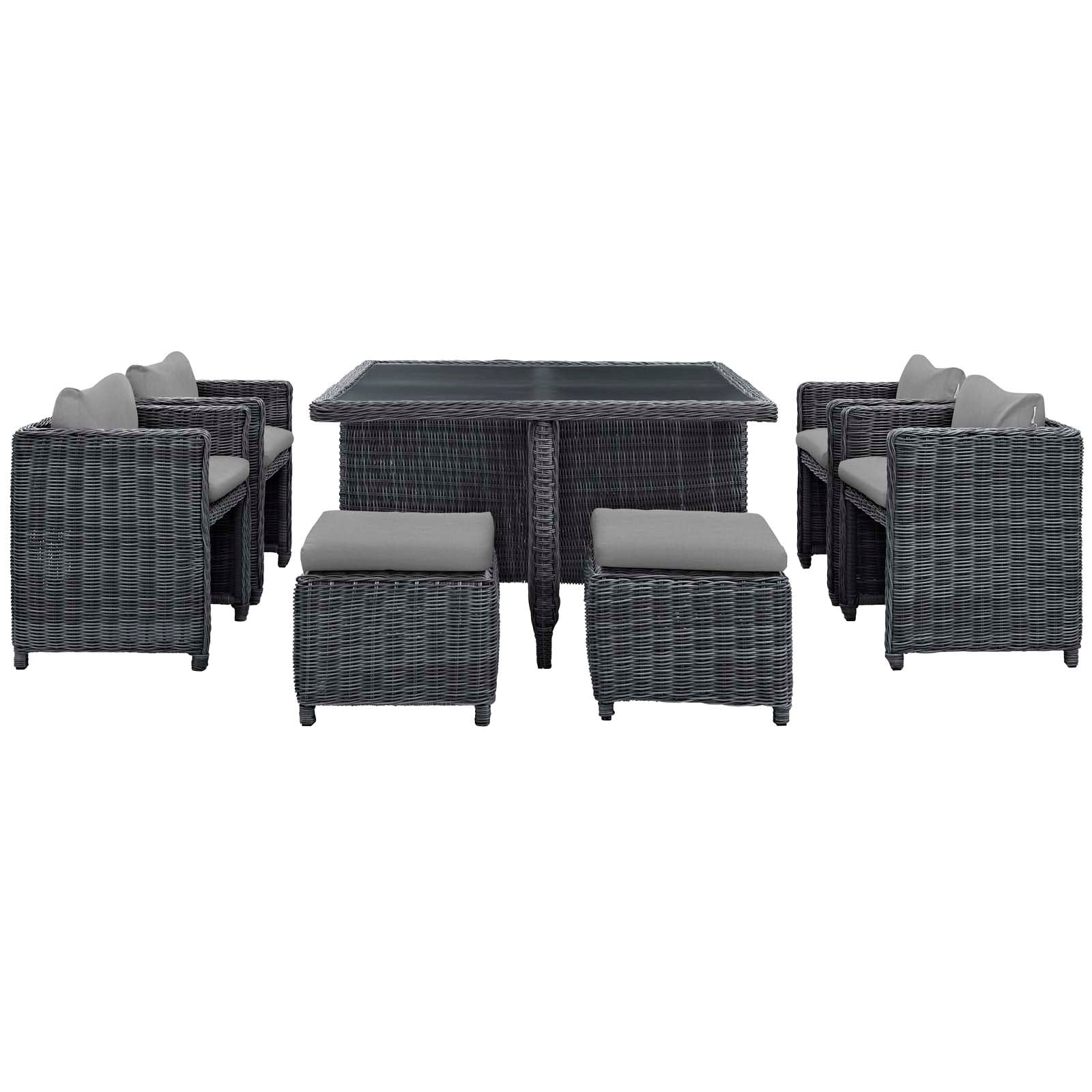 Summon 9 Piece Outdoor Patio Sunbrella¨ Dining Set by Modway