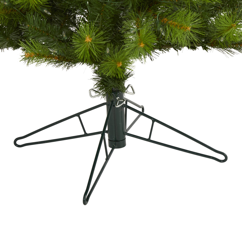 6.5' Green Valley Pine Artificial Christmas Tree w/ 300 Warm White LED Lights