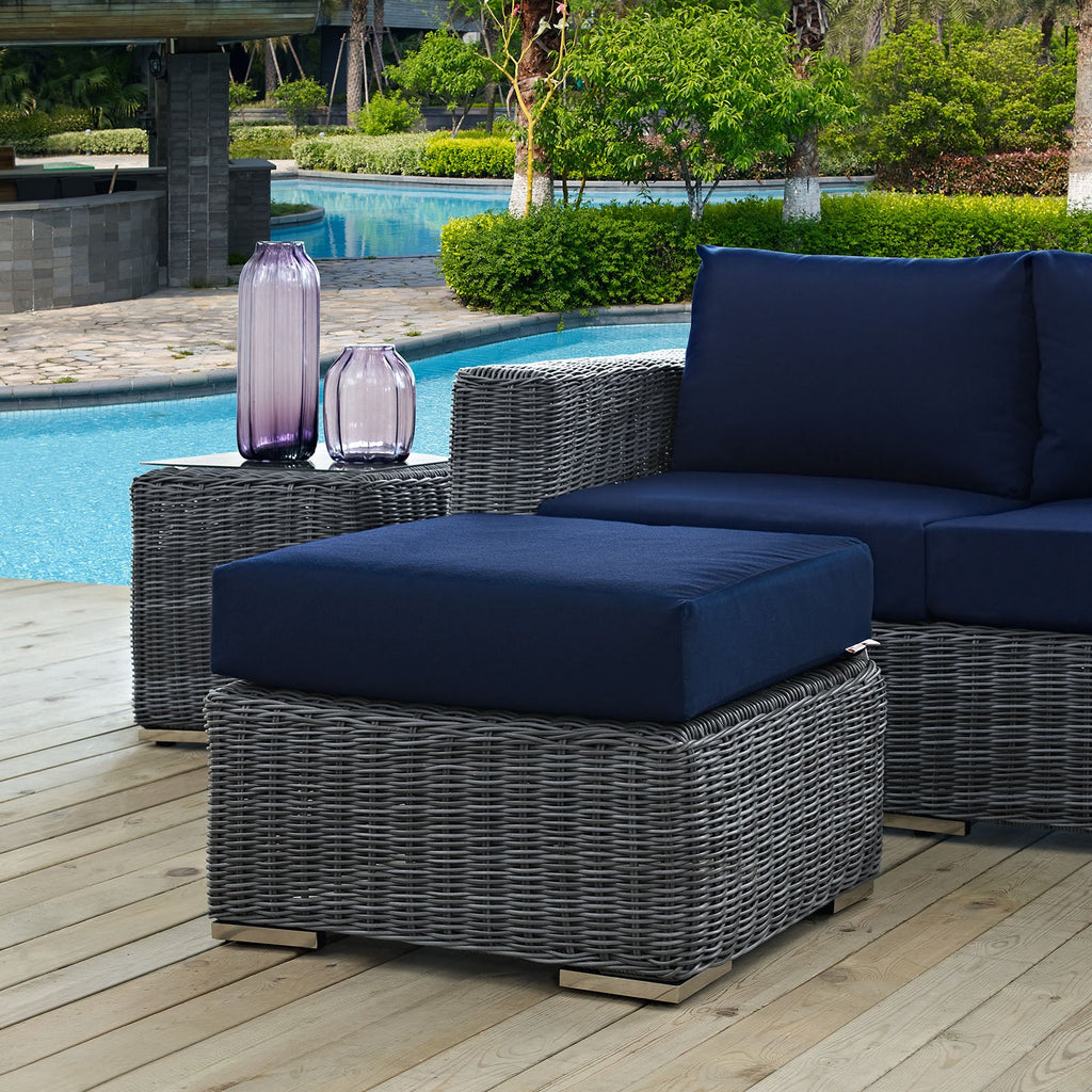 Summon Outdoor Patio Sunbrella¨ Ottoman by Modway