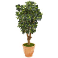 46"  Panda Ficus Artificial Tree in Terra-Cotta Planter