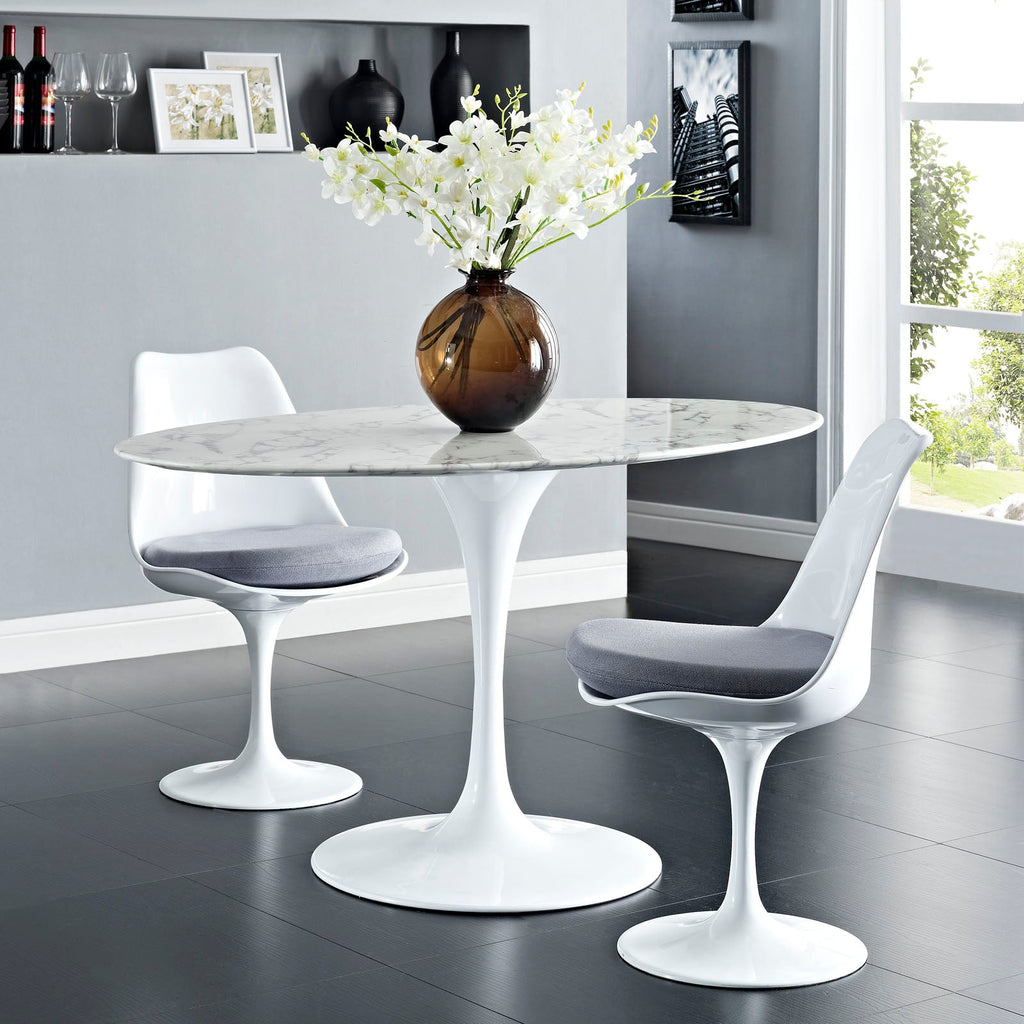 Lippa 54" Oval Faux Marble Dining Table by Modway