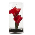 12" Calla Lily Artificial Arrangement in Cylinder Glass