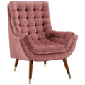 Suggest Button Tufted Performance Velvet Lounge Chair by Modway