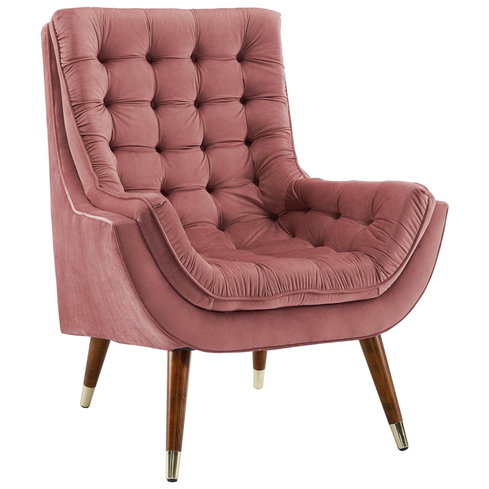 Suggest Button Tufted Performance Velvet Lounge Chair by Modway