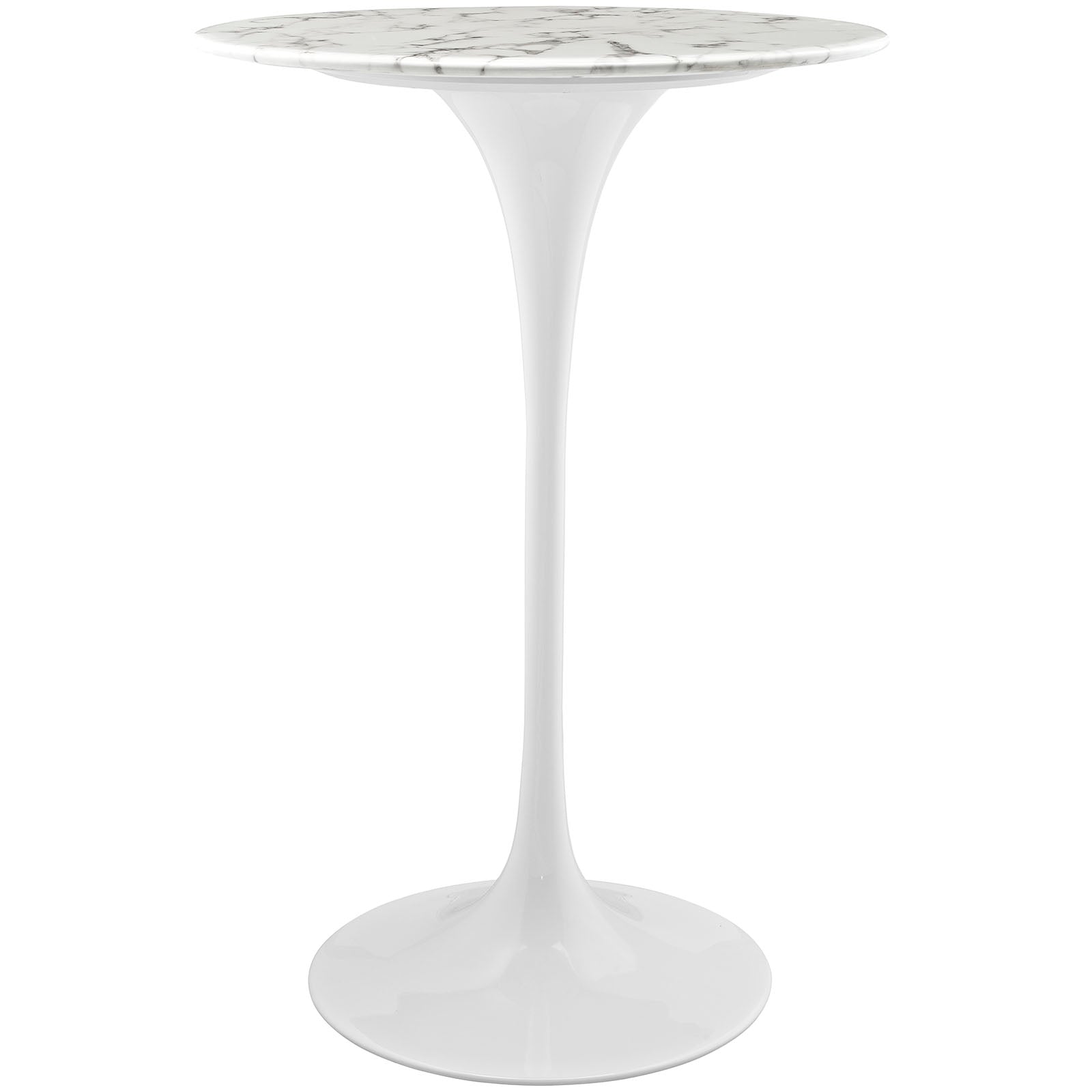 Lippa 28" Round Faux Marble Bar Table by Modway
