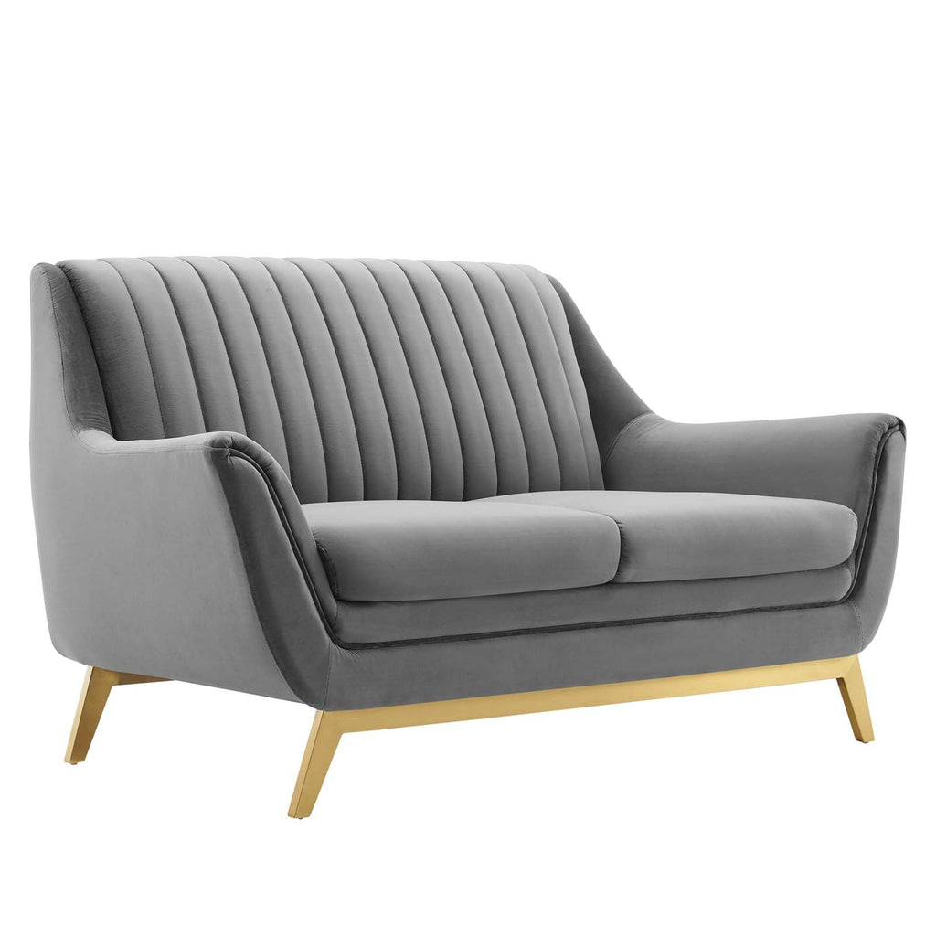 Winsome Channel Tufted Performance Velvet Loveseat by Modway