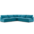 Commix 5-Piece Down Filled Overstuffed Armless Sectional Sofa by Modway