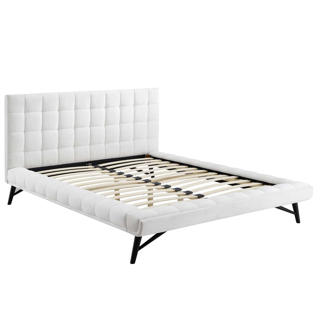 Julia Biscuit Tufted Performance Velvet Queen Platform Bed by Modway