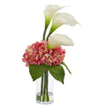 Calla Lily and Hydrangea Artificial Arrangement