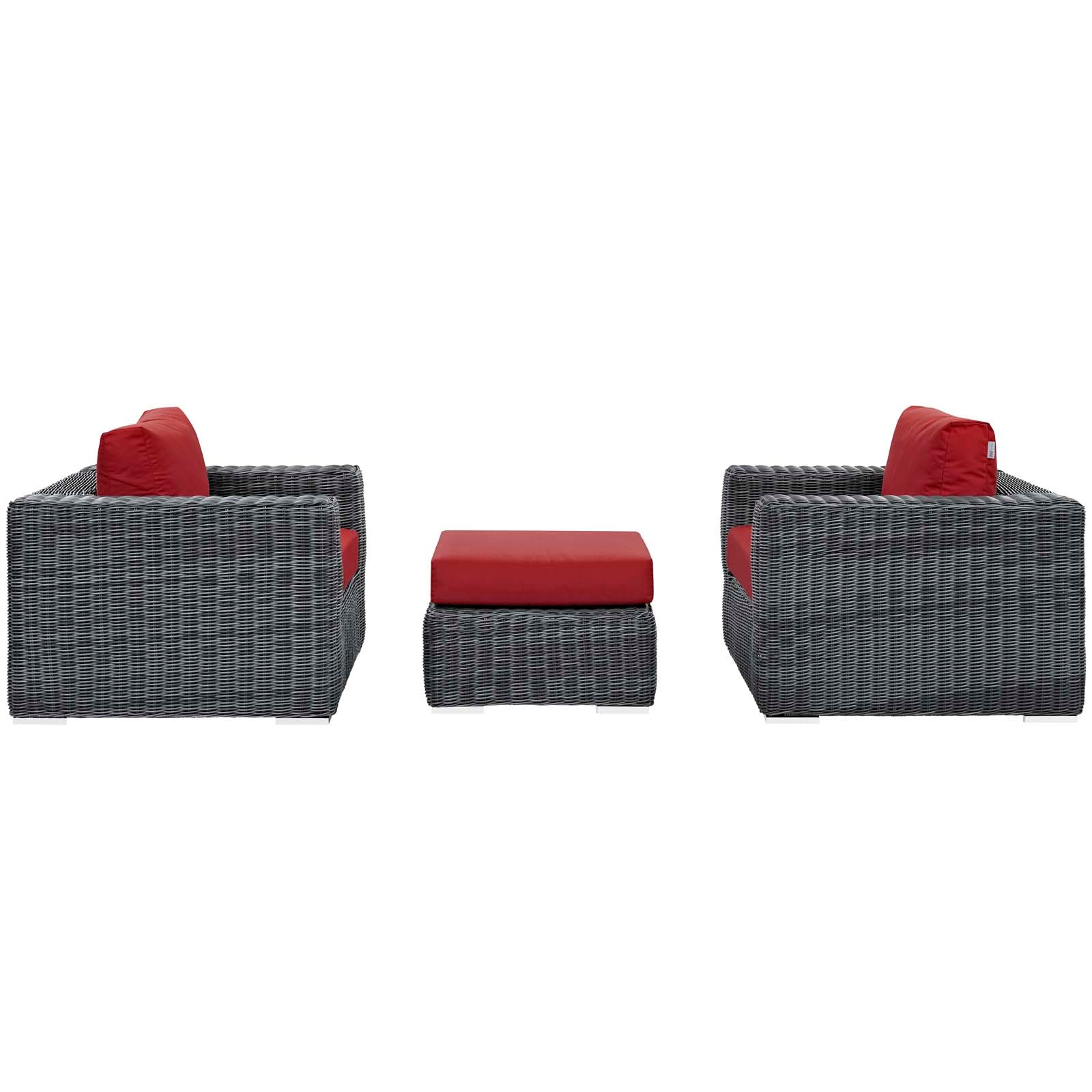 Summon 3 Piece Outdoor Patio Sunbrella¨ Sectional Set by Modway