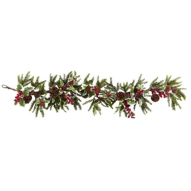 54"  Holly Berry Garland