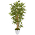 62"  Bamboo Artificial Tree in Tin Bucket
