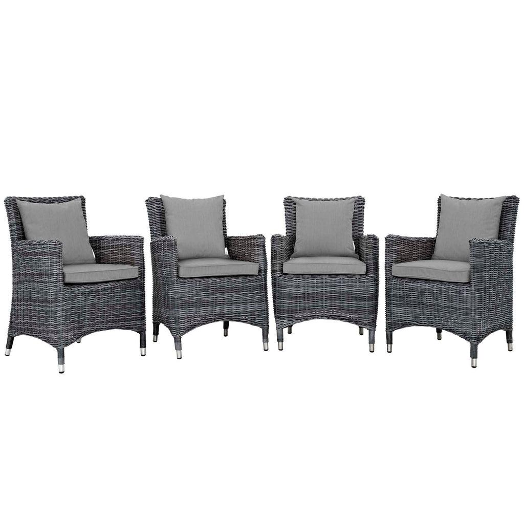 Summon 4 Piece Outdoor Patio Sunbrella¨ Dining Set by Modway