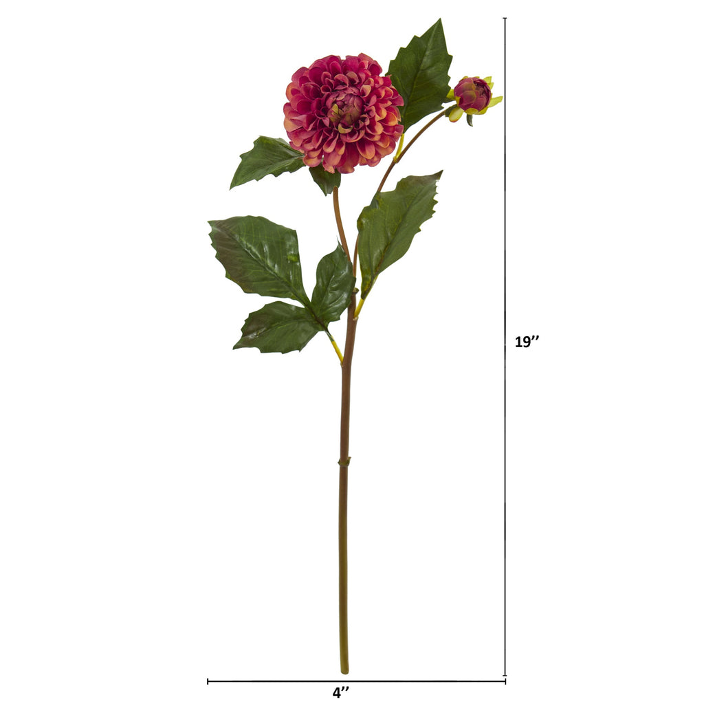 19" Dahlia Artificial Flower (Set of 6)