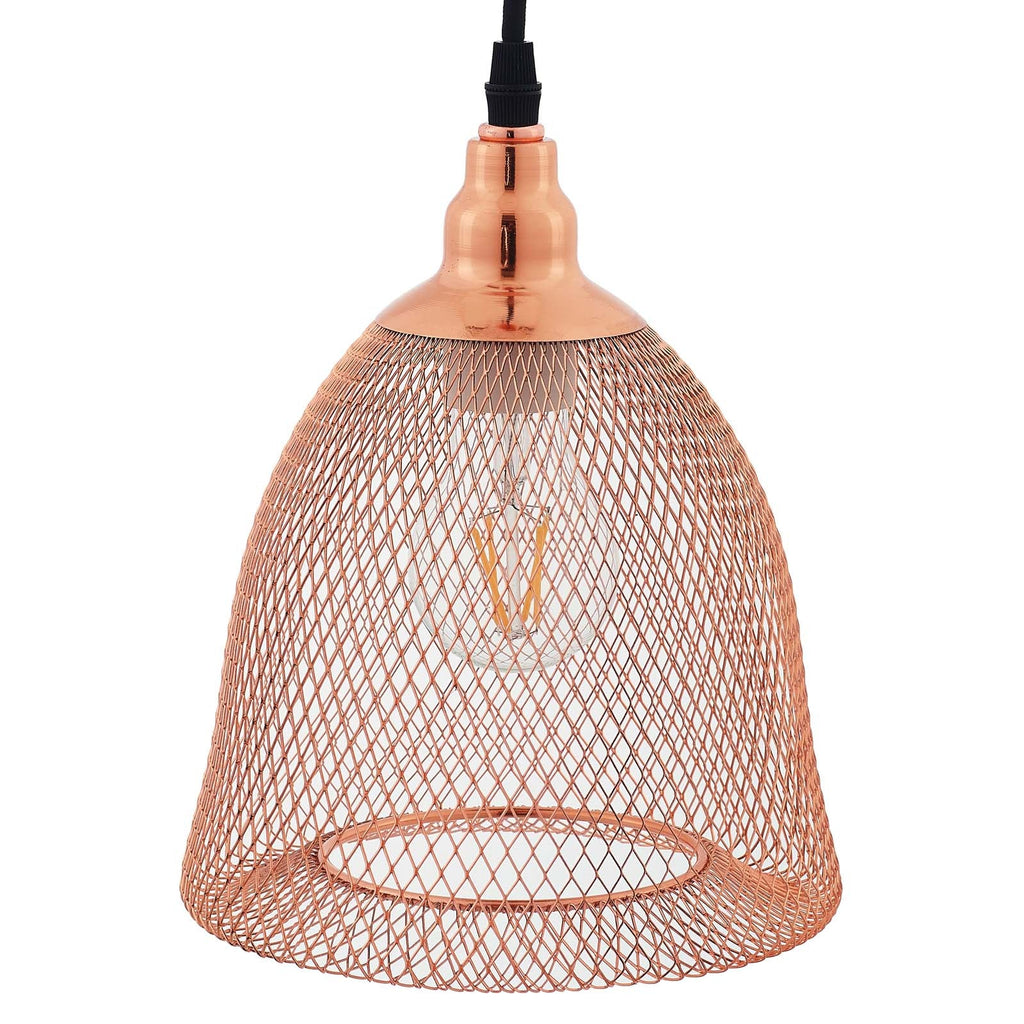 Glimmer Bell-Shaped Rose Gold Pendant Light by Modway