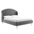 Lana Performance Velvet Queen Wingback Platform Bed by Modway