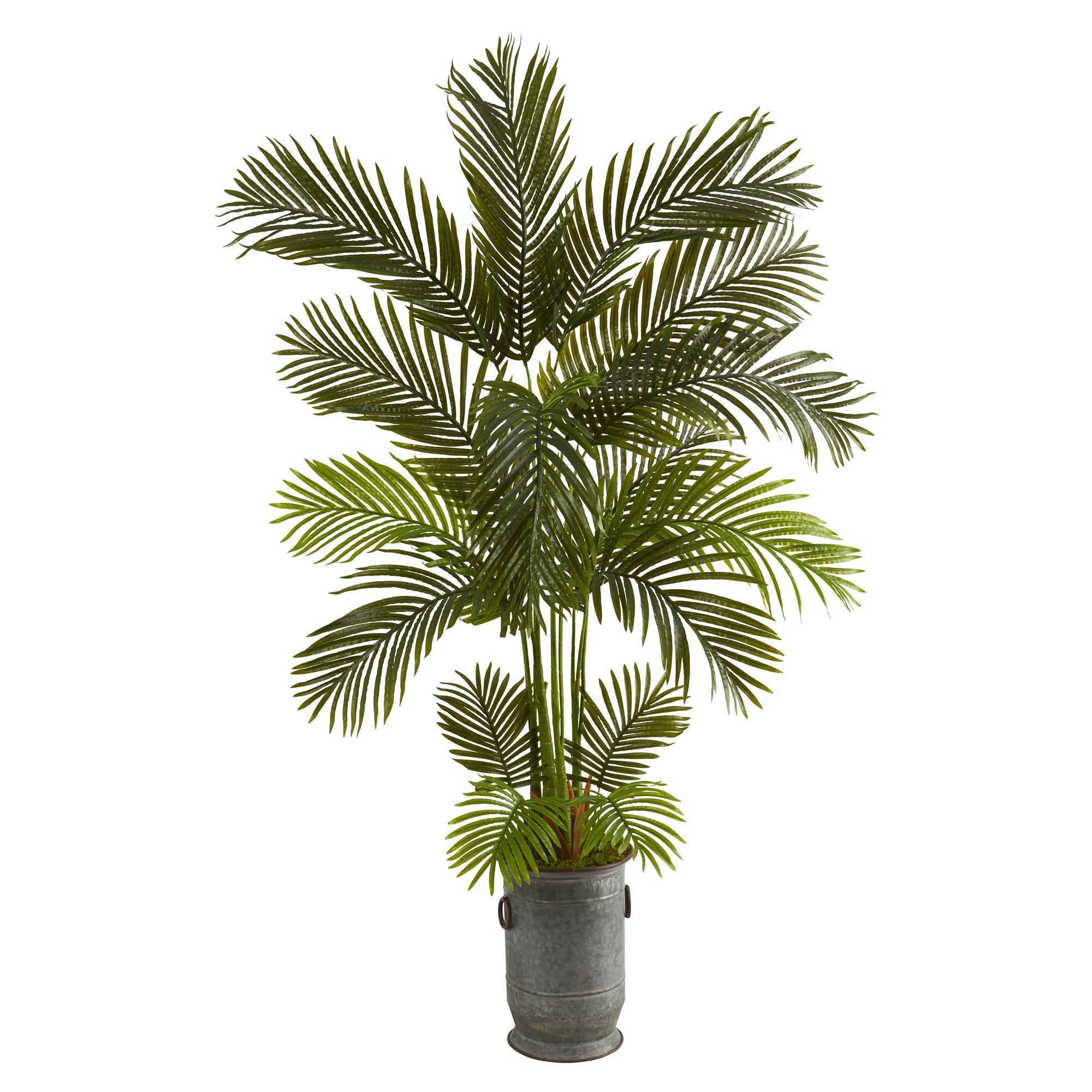 5.5' Areca Palm Artificial Tree in Vintage Metal Planter