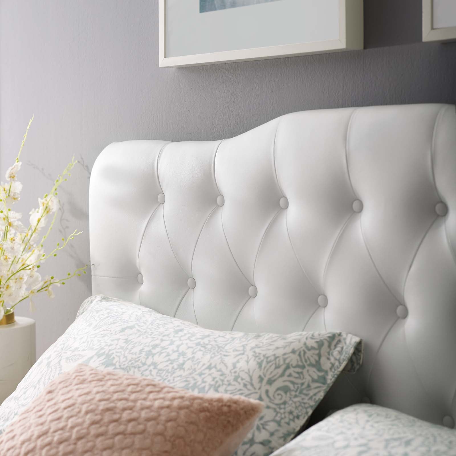 Annabel Upholstered Vinyl King Headboard by Modway