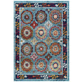 Entourage Odile Distressed Floral Moroccan Trellis 8x10 Area Rug by Modway