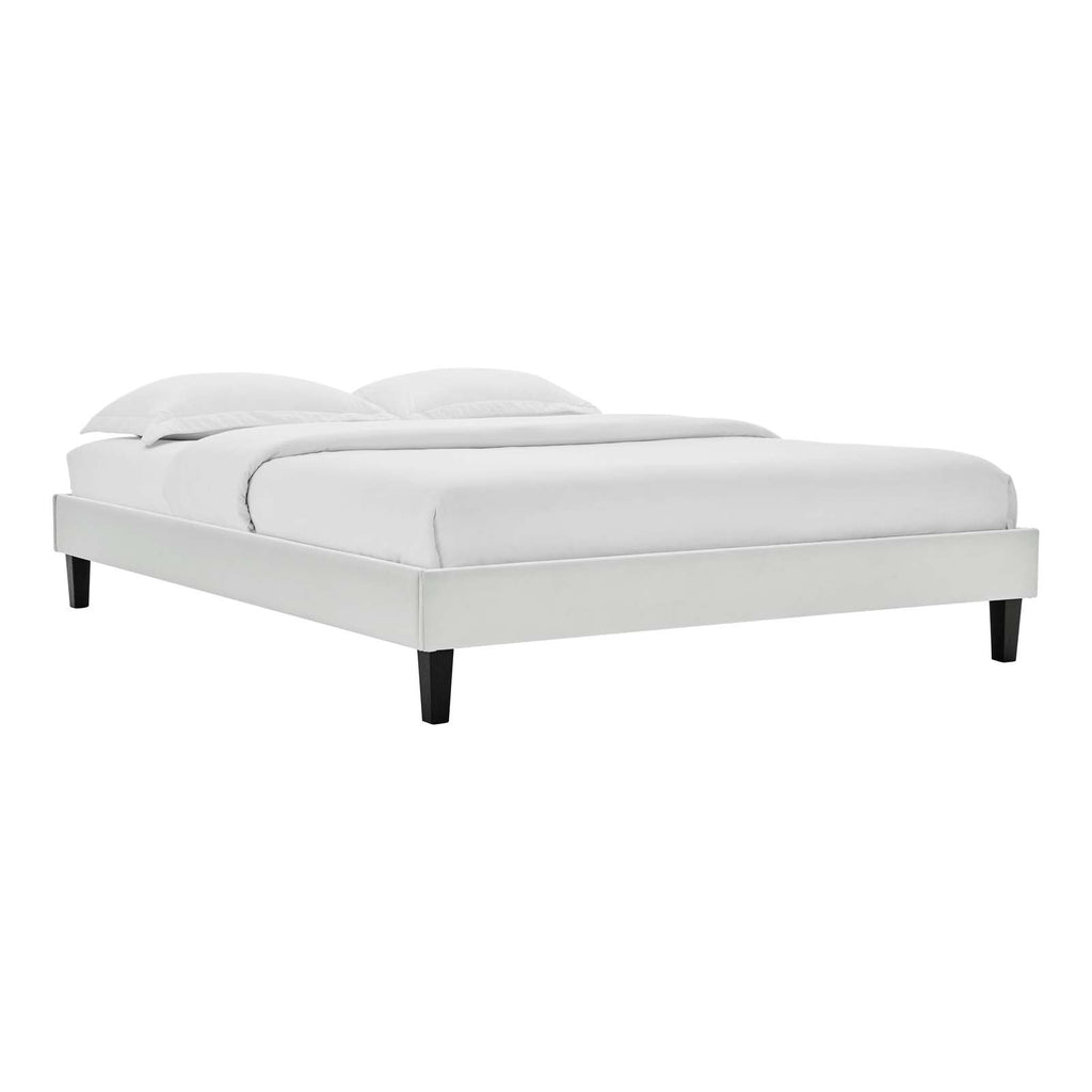 Reign Performance Velvet Twin Platform Bed Frame by Modway