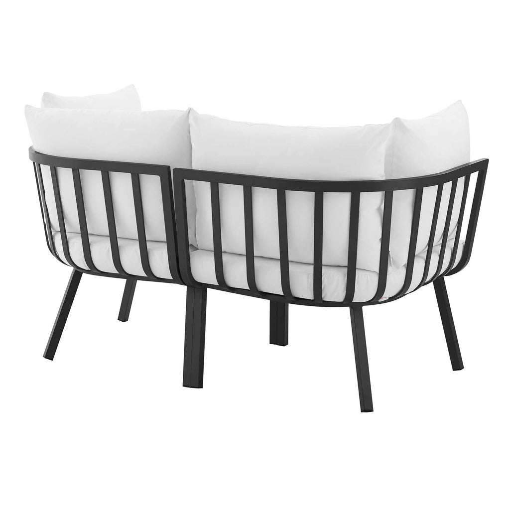 Riverside 2 Piece Outdoor Patio Aluminum Sectional Sofa Set by Modway