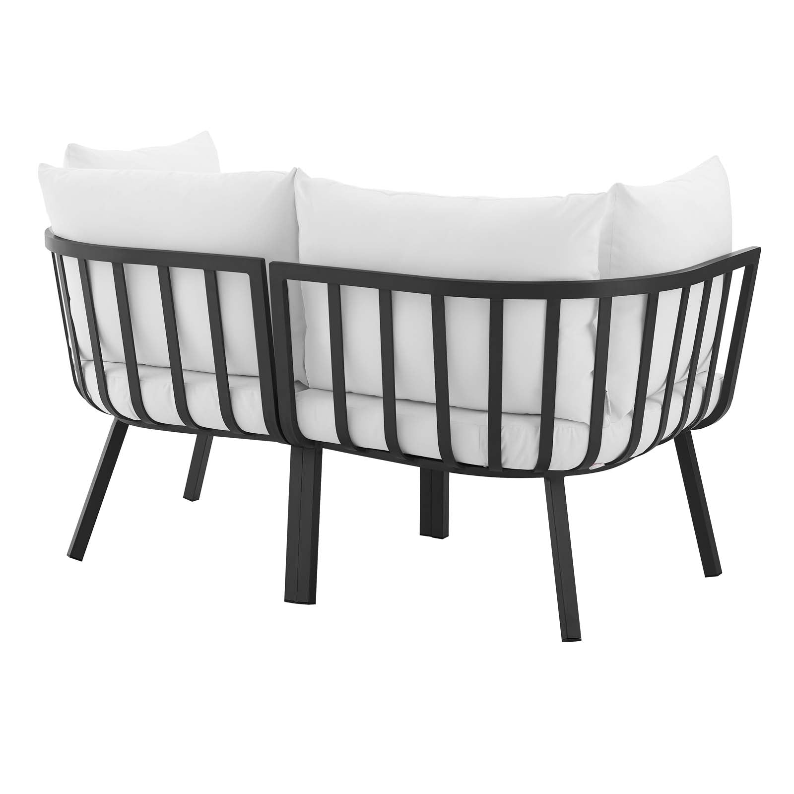 Riverside 2 Piece Outdoor Patio Aluminum Sectional Sofa Set by Modway