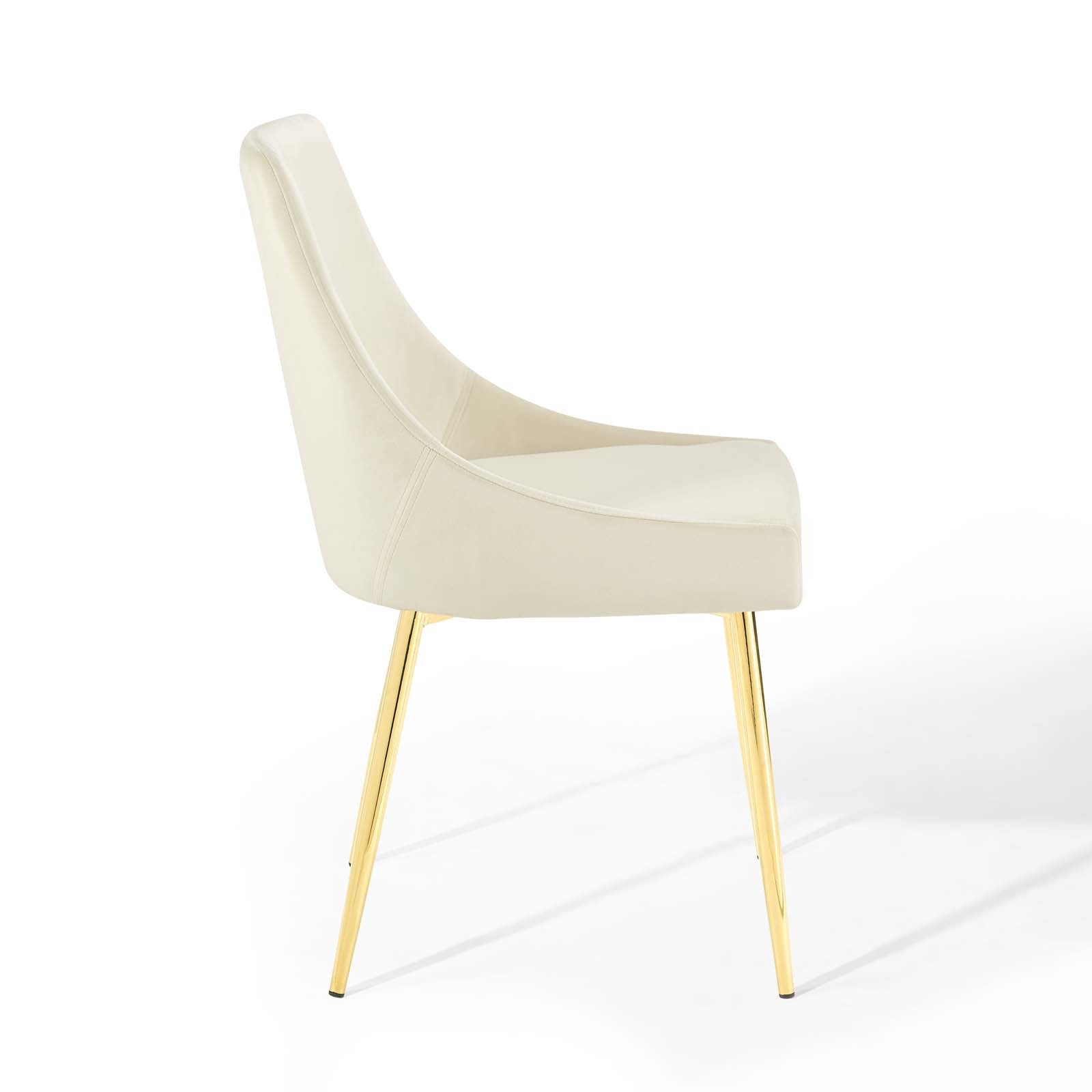 Viscount Performance Velvet Dining Chairs Set of 2 by Modway