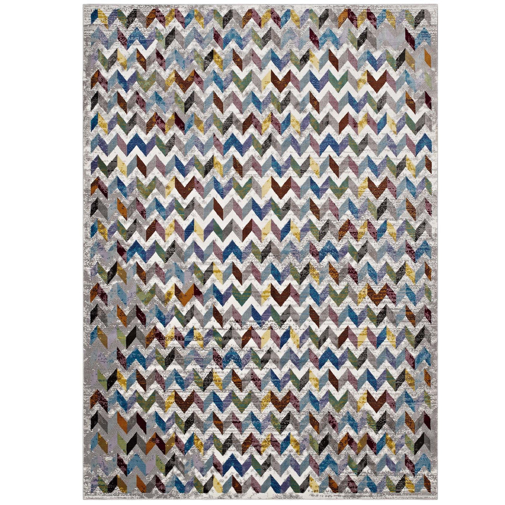 Gemma Chevron Mosaic 5x8 Area Rug by Modway