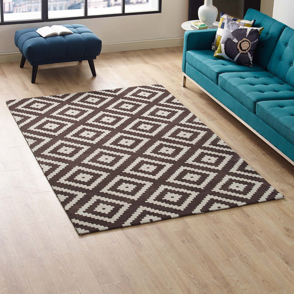 Alika Abstract Diamond Trellis 5x8 Area Rug by Modway