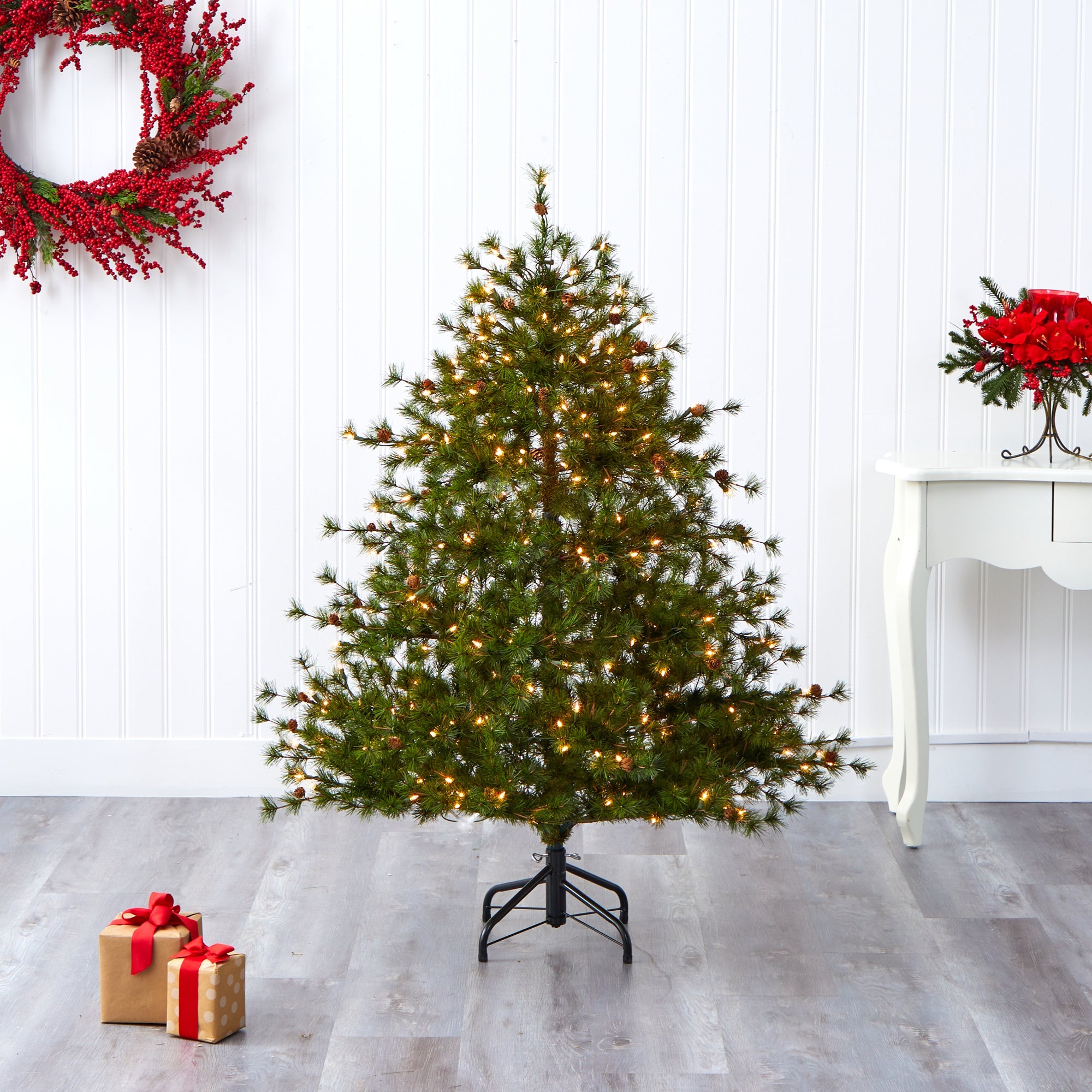 5' Colorado Mountain Pine Artificial Christmas Tree w/ 250 Clear Lights