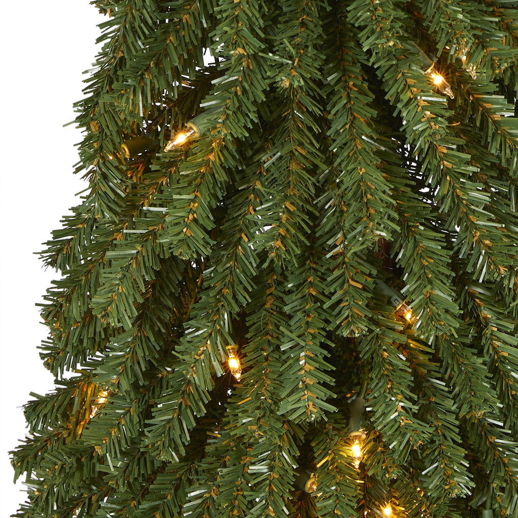 3' Grand Alpine Artificial Christmas Tree with 50 Clear Lights w/Natural Trunk