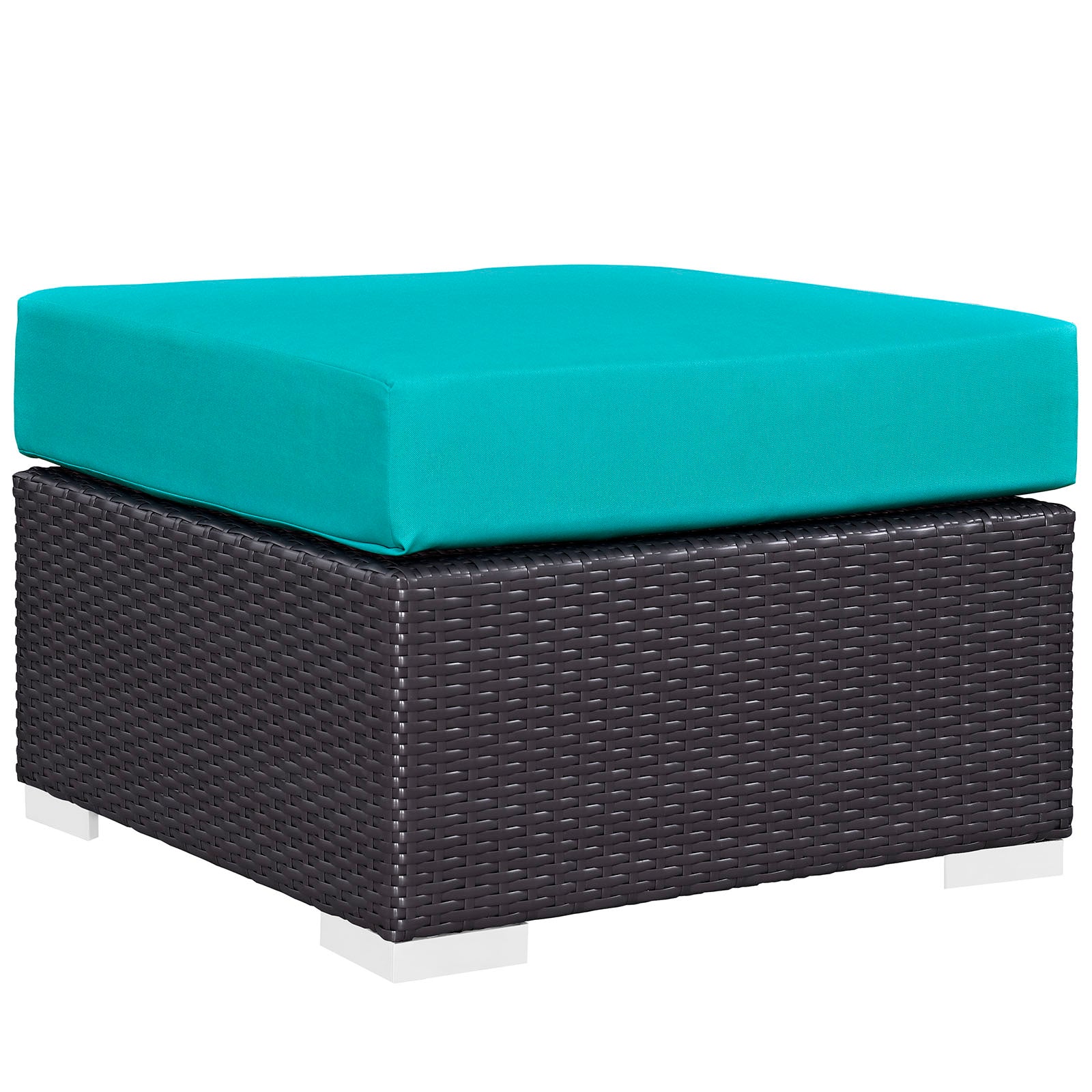 Convene Outdoor Patio Fabric Square Ottoman by Modway