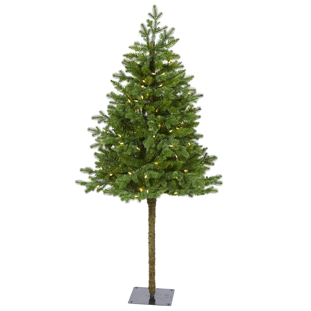 5' Swiss Alpine Artificial Christmas Tree with 150 Clear LED Lights